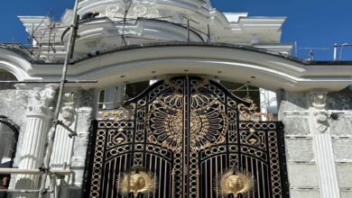 درب لاکچری حیاط فلزی مدرن