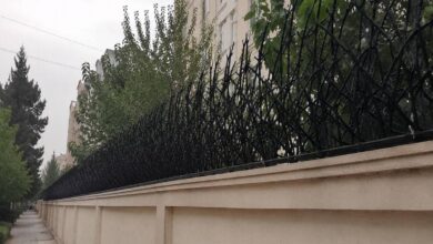 حفاظ دیوار حیاط فلزی مقاوم