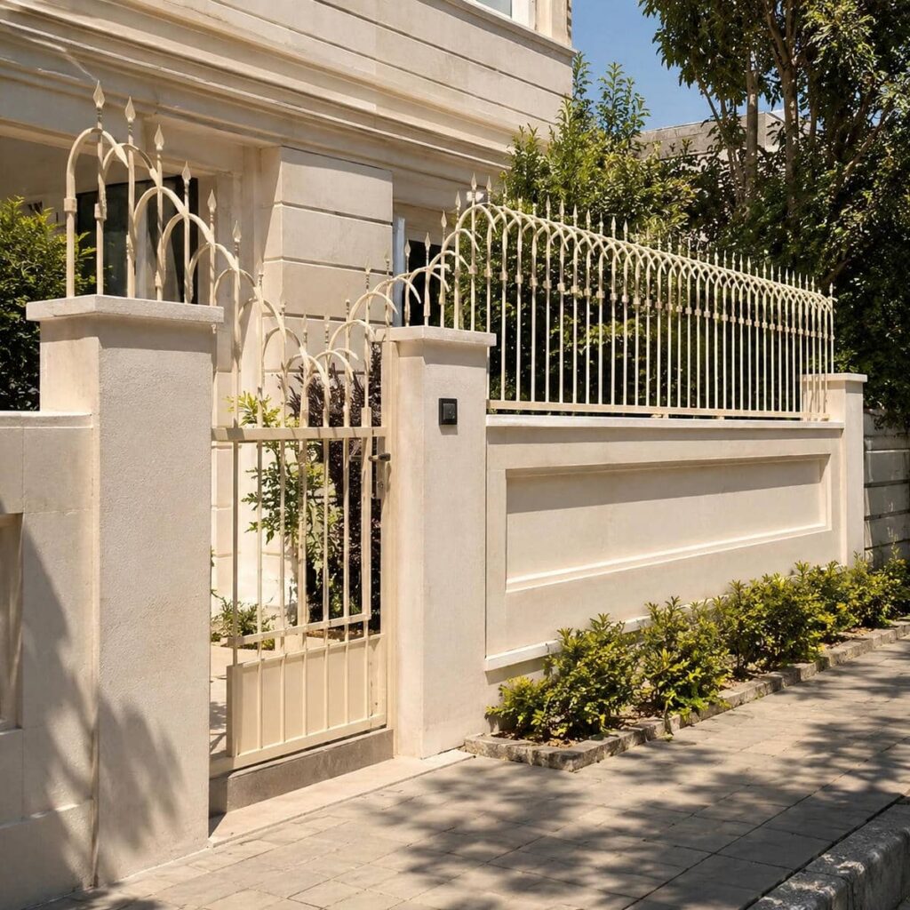 حفاظ دیوار با فرم عمودی سرنیزه ای