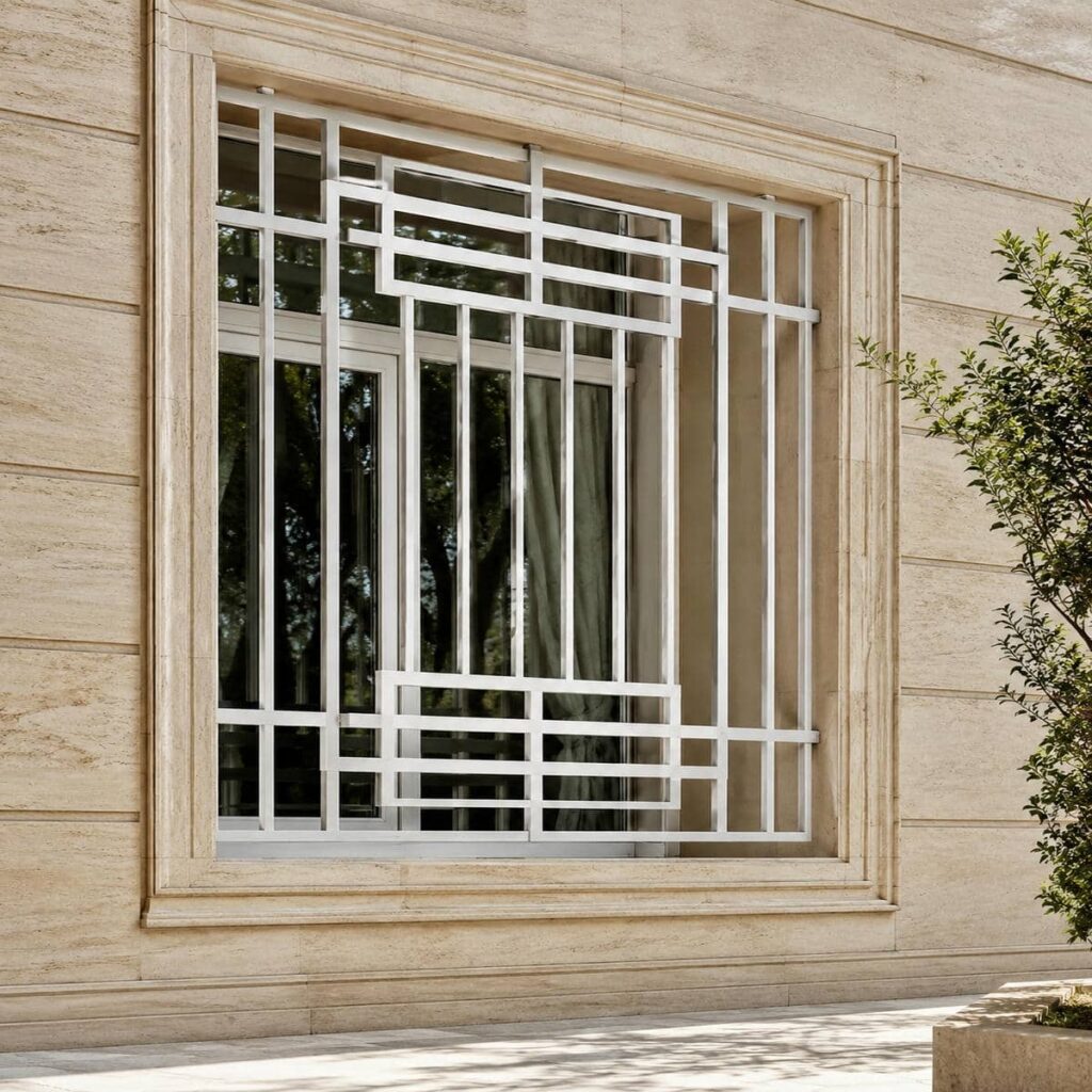 گارد پنجره با پوشش رنگ