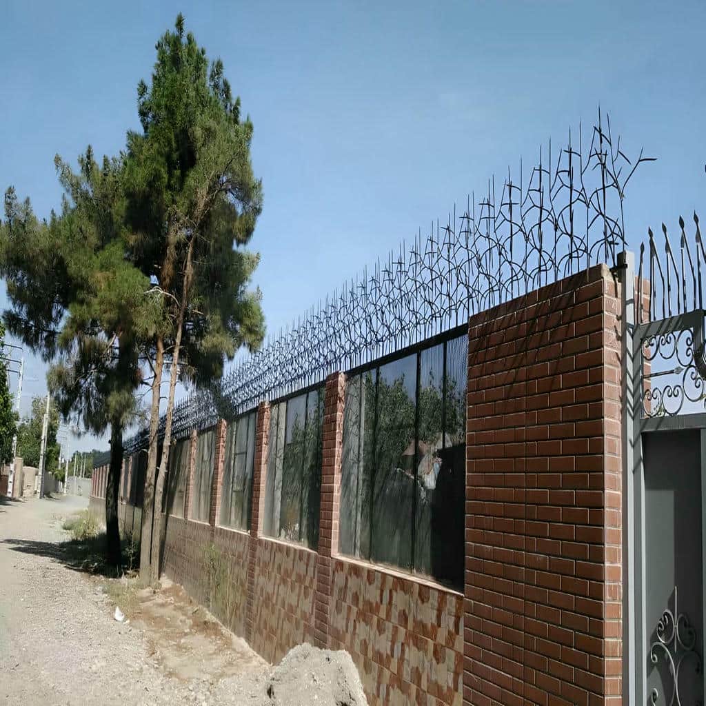 حفاظ دیوار شاخ گوزنی کنار ورودی حیاط قم