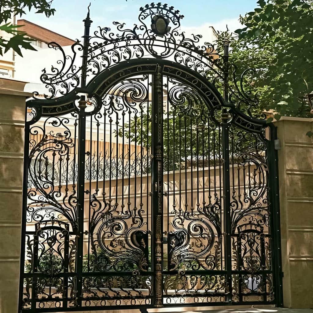 دروازه نفررو خاکستری با بازشوی داخلی در استان مازندران