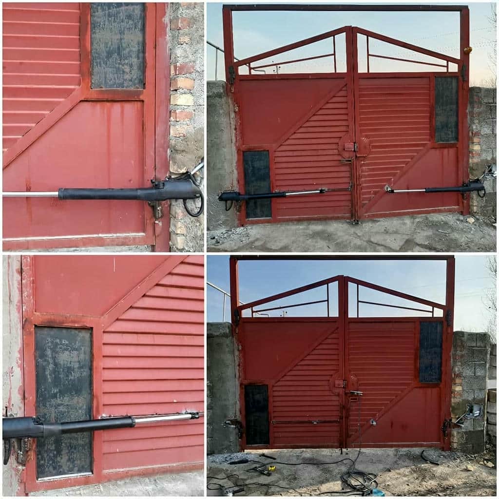 مجموعه جک درب پارکینگ کنار درب آهنی دولنگه