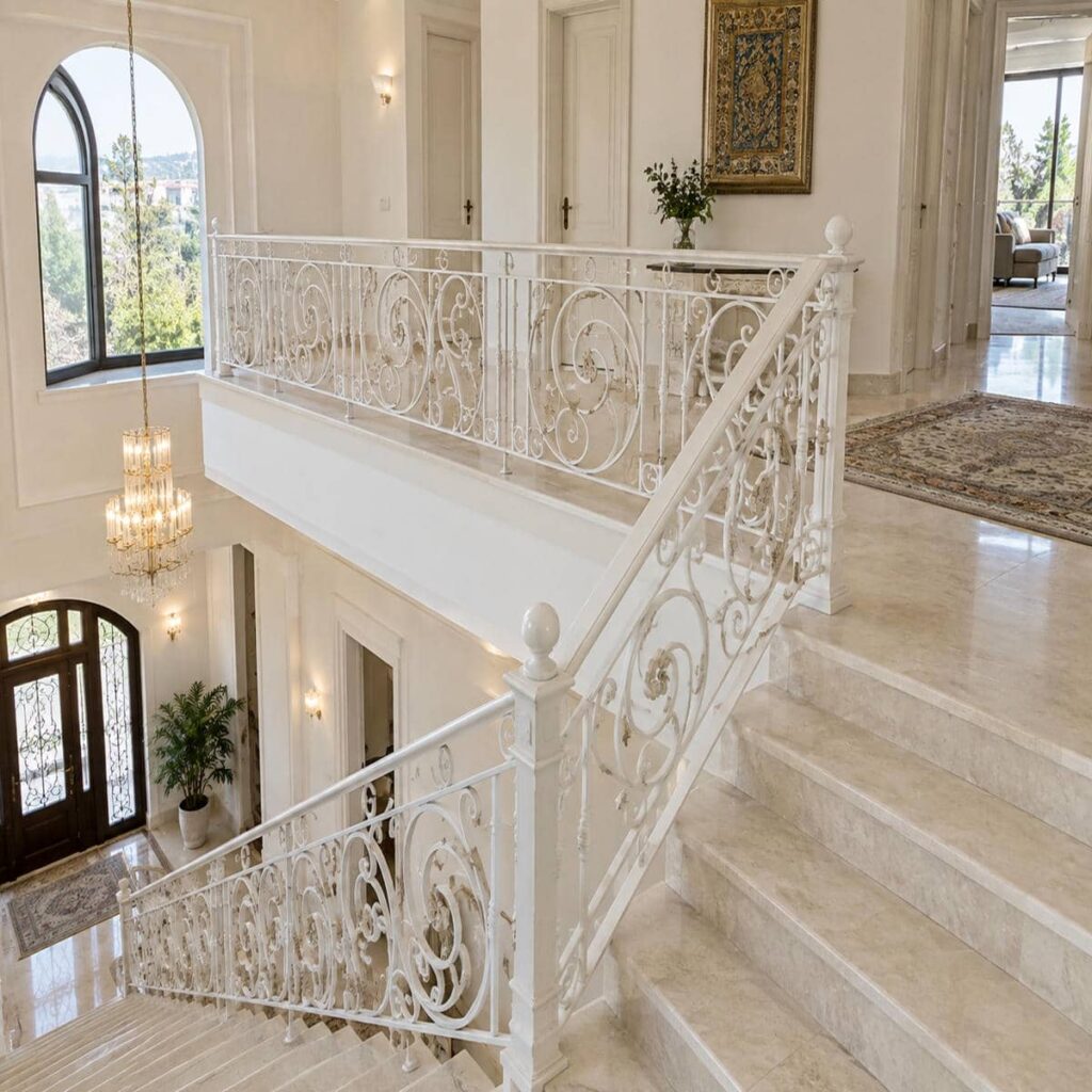 هندریل ساده متصل به گارد فرفورژه راهرو